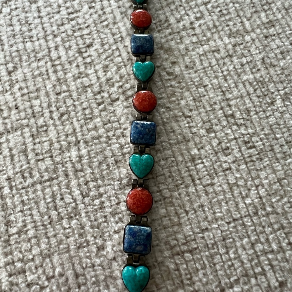 Carolyn Pollack 925 Sterling Silver Turquoise Lapis Bracelet
